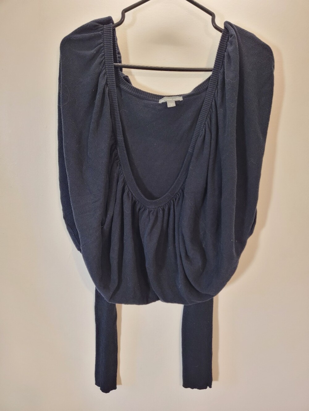 JAMES PERSE Black Open Shrug Cocoon Bolero Cardigan Sweater Sz 2 M